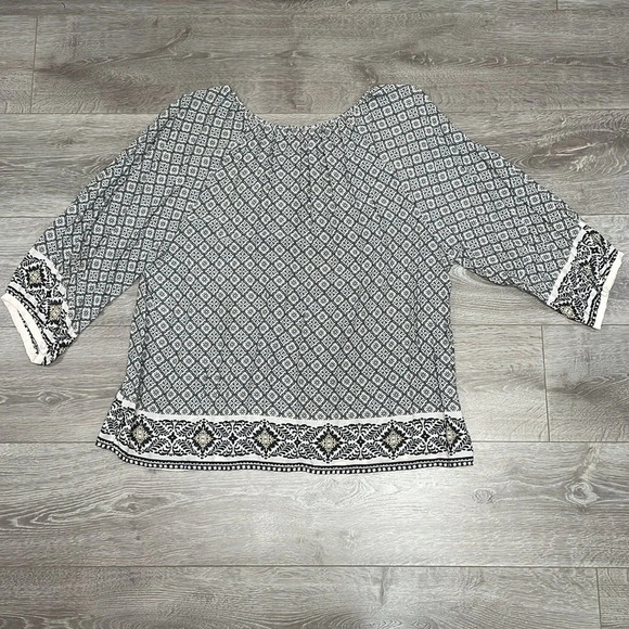 Adrienne Vittadini 3/4 Sleeve Boho Blouse 2X - Picture 13 of 13